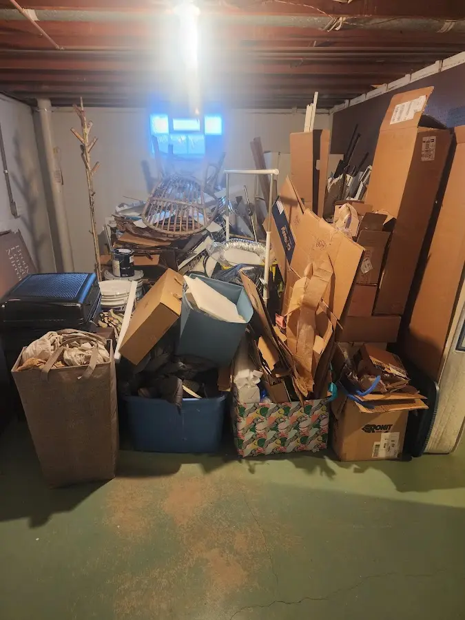 Roll-off dumpster container at job site for Yard Waste Dumpster Rental in Livonia